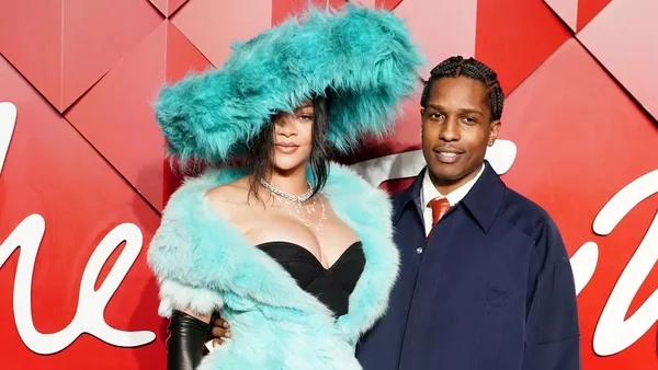 Rihanna steps out in maximalist turquoise fur at the Fashion Awards 2024